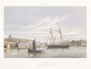 Liegeplatz für Kriegsschiffe im Hafen von Curaçao von jonkheer Jacob Eduard van Heemskerck
