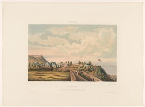 Sint-Eustatius. Blick auf Fort Oranje, den Krater, von der Pastorij aus