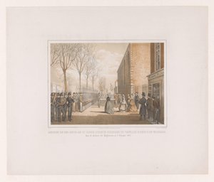 Übergabe eines Banners an die Königliche Leidener Studentenvereinigung von jonkheer Victor Eugène Louis de Stuers