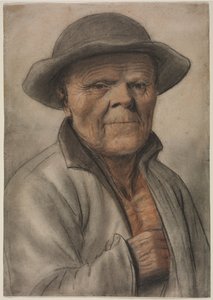 Porträt eines alten Mannes von manner of Nicolas Lagneau