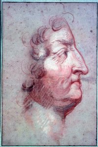 Profilporträt des Königs von Frankreich Ludwig XIV. (1638-1715) von or Benoit du Cercle Antoine Benoist