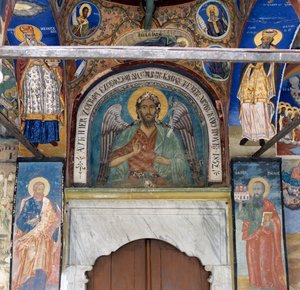 Fresko im Kloster Timios Prodromos, Serres, Zentralmakedonien, Griechenland