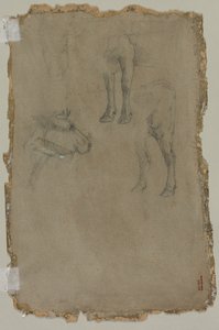 Studien eines Stiers (verso) von possibly by Johan Barthold Jongkind
