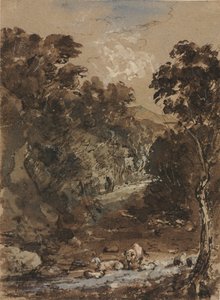 Landschaft mit Nutztieren von probably by the so called Premier Engraver