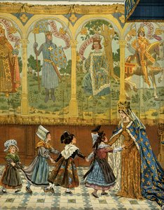 Geschichte Frankreichs im Mittelalter: Allegorie der französischen Provinzen, die der Krone Frankreichs unter der Herrschaft von König Ludwig XI. genannt der Kluge (1423-1483) beigetreten sind von pseudonym for Onfray de Breville Jacques Job