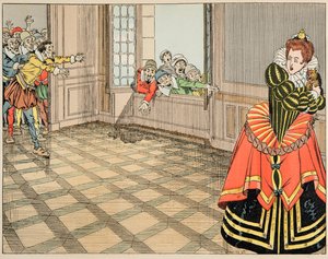 Illustration aus dem Buch „Le bon roy Henri“: Die Herzogin von Montpensier von pseudonym for Onfray de Breville Jacques Job