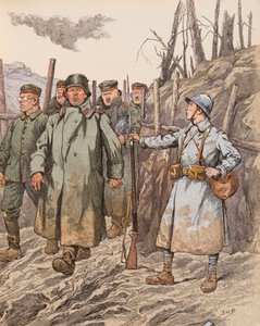 Blaubeere (junger Rekrut, der deutsche Gefangene während des Ersten Weltkriegs überwacht), Privatsammlung von pseudonym for Onfray de Breville Jacques Job