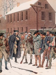 Jacques Marie Gaston Onfroy de Breville, genannt JOB - George Washington versucht, einige der Meuterer der Armee während des Unabhängigkeitskrieges zu beruhigen von pseudonym for Onfray de Breville Jacques Job