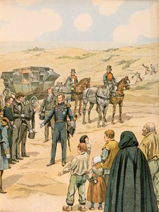 Geschichte Belgiens: Leopold I. (1790-1865), Prinz von Sachsen-Coburg-Gotha, wird am 17. Juli von den belgischen Behörden in La Panne empfangen von pseudonym for Onfray de Breville Jacques Job
