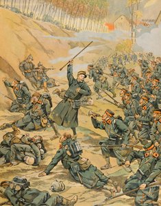 Geschichte Belgiens: Die Verteidigung der Schleife von Schoorbakke Tervaete durch die Infanterie während der Schlacht an der Yser im Jahr 1914