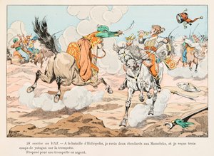 Outfit der französischen Truppen zu allen Zeiten: Husar während der Ägyptischen Kampagne (1798-1801) unter Napoleon Bonaparte von pseudonym for Onfray de Breville Jacques Job