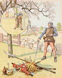 Le Franc Archer de Bagnolet (komisches Werk des 15. Jahrhunderts über einen prahlerischen Soldaten) von pseudonym for Onfray de Breville Jacques Job