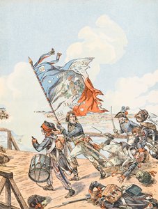Napoleon Bonaparte an der Brücke von Arcole 1796