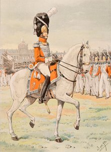 Uniform der französischen Truppen zu allen Zeiten: Offizier der Schweizer Garde von pseudonym for Onfray de Breville Jacques Job