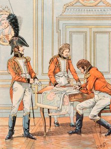 Uniformen der französischen Truppen zu allen Zeiten: Adjutant des Vizekonnetabels Louis Alexandre Berthier (1753-1815), Prinz von Neuchatel, Generalmajor