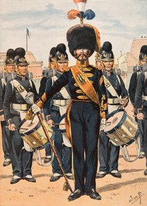 Uniformen der französischen Truppen zu allen Zeiten: Tambourmajor der Flottenbesatzungen (1837)