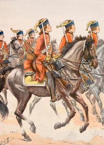 Kleidung der französischen Truppen zu allen Zeiten: Beauffremont-Dragoner 1759, Privatsammlung von pseudonym for Onfray de Breville Jacques Job