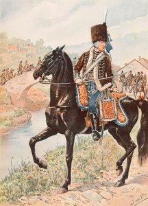 Uniformen der französischen Truppen zu allen Zeiten: Oberst der Husaren von Chamborant von pseudonym for Onfray de Breville Jacques Job