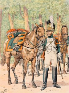 Uniformen der französischen Truppen zu allen Zeiten: Dragons de France (1814 - 1815)