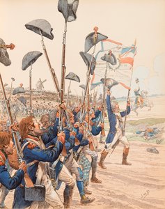 Die Schlacht von Valmy im Jahr 1792 während der Französischen Revolutionskriege