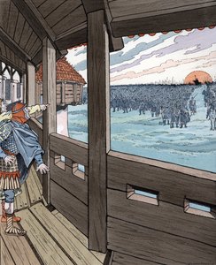 Belagerung von Pavia (773-774): Ogger ruft „Der Eiserne Mann! Hier ist Karl der Große“ von pseudonym for Onfray de Breville Jacques Job