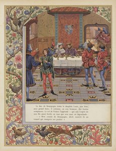 Der Herzog von Burgund veranstaltet ein prächtiges Fest für Louis, Dauphin von Frankreich