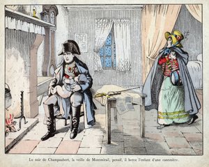 Der Abend der Schlacht von Champaubert von pseudonym for Onfray de Breville Jacques Job