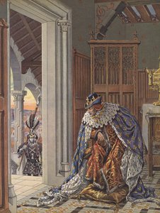 Der alte König Ludwig XI. von Frankreich fürchtet den Tod