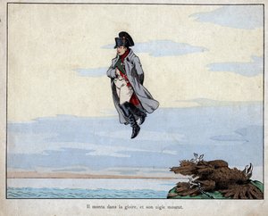 Der Tod Napoleons, 5. Mai 1821 - Lithographie von Job (Jacques Onfroy de Breville) aus „Le Grand Napoleon des Petites Enfants“ 1893