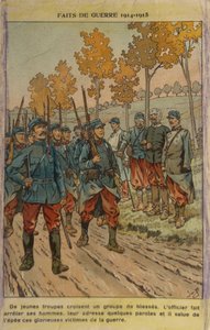 Erster Weltkrieg: Ehrung der Verwundeten (Illustration)