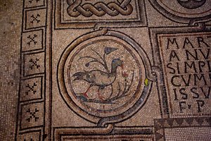 Detail des Bodendekors (Mosaik)