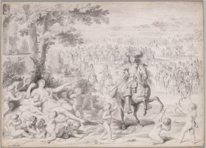 Ludwig XIV. von Venus gefangen von studio of Charles Le Brun