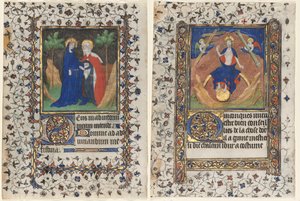 Blätter aus einem Stundenbuch: Die Heimsuchung und Christus im Gericht