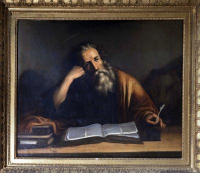 Der heilige Markus schreibt das Evangelium - zugeschrieben Veronese, Kirche von La Turbie von Veronese