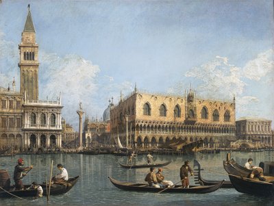 Ansicht des Beckens von San Marco von der Punta della Dogana von Canaletto