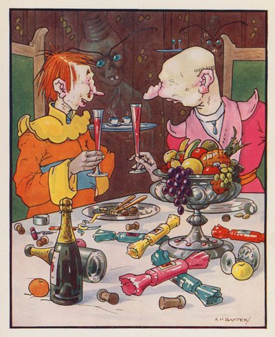 Illustration für Gullivers Reisen von Jonathan Swift von (after) American School