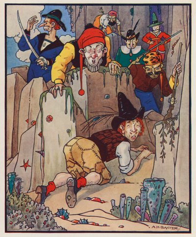 Illustration für Gullivers Reisen von Jonathan Swift von (after) American School