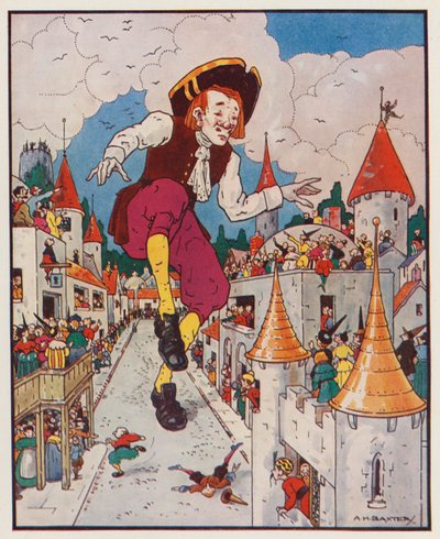 Illustration für Gullivers Reisen von Jonathan Swift von (after) American School