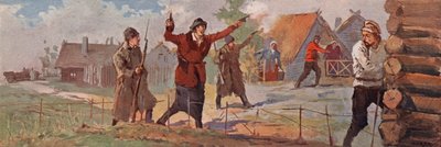 Eine sowjetische Agronomie-Lehrerin kündigt ihre Ankunft in einem Dorf an, indem sie ihre Pistole in die Luft schießt von (after) Carrey