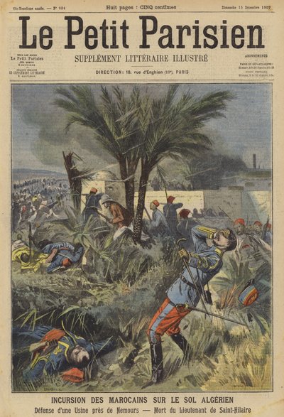 Einfall der Marokkaner in Algerien (Farblithografie) von (after) Carrey