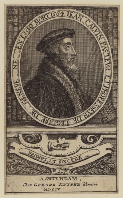 Johannes Calvin, französischer Theologe und Pastor der protestantischen Reformation von (after) Dutch School