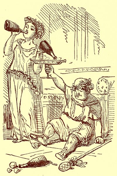 Bacchanalische Gruppe, von einer sehr alten Vase, Illustration aus 