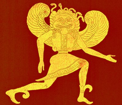 Etruskische Gorgone, aus dem Campana-Museum, Illustration aus 