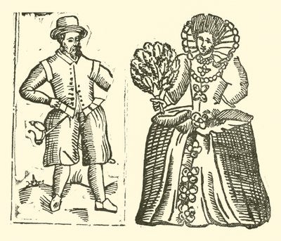 Illustration für The Roxburghe Ballads (Holzschnitt) von (after) English School