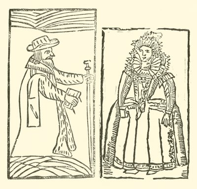 Illustration für The Roxburghe Ballads (Holzschnitt) von (after) English School