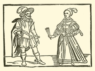 Illustration für The Roxburghe Ballads (Holzschnitt) von (after) English School