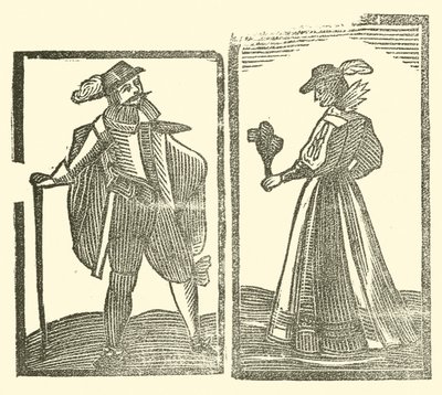Illustration für The Roxburghe Ballads (Holzschnitt) von (after) English School