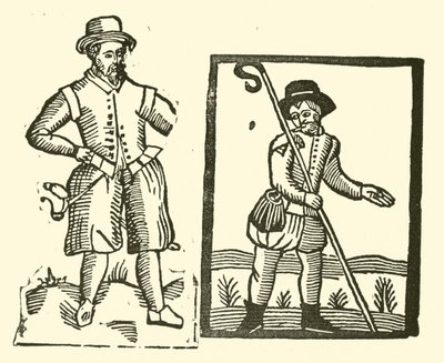 Illustration für The Roxburghe Ballads (Holzschnitt) von (after) English School