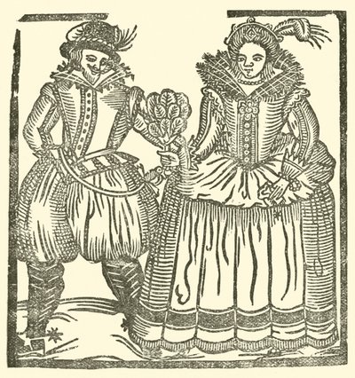 Illustration für The Roxburghe Ballads (Holzschnitt) von (after) English School