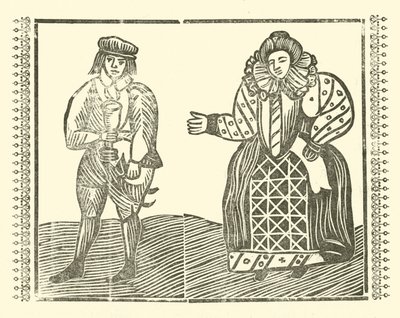 Illustration für The Roxburghe Ballads (Holzschnitt) von (after) English School